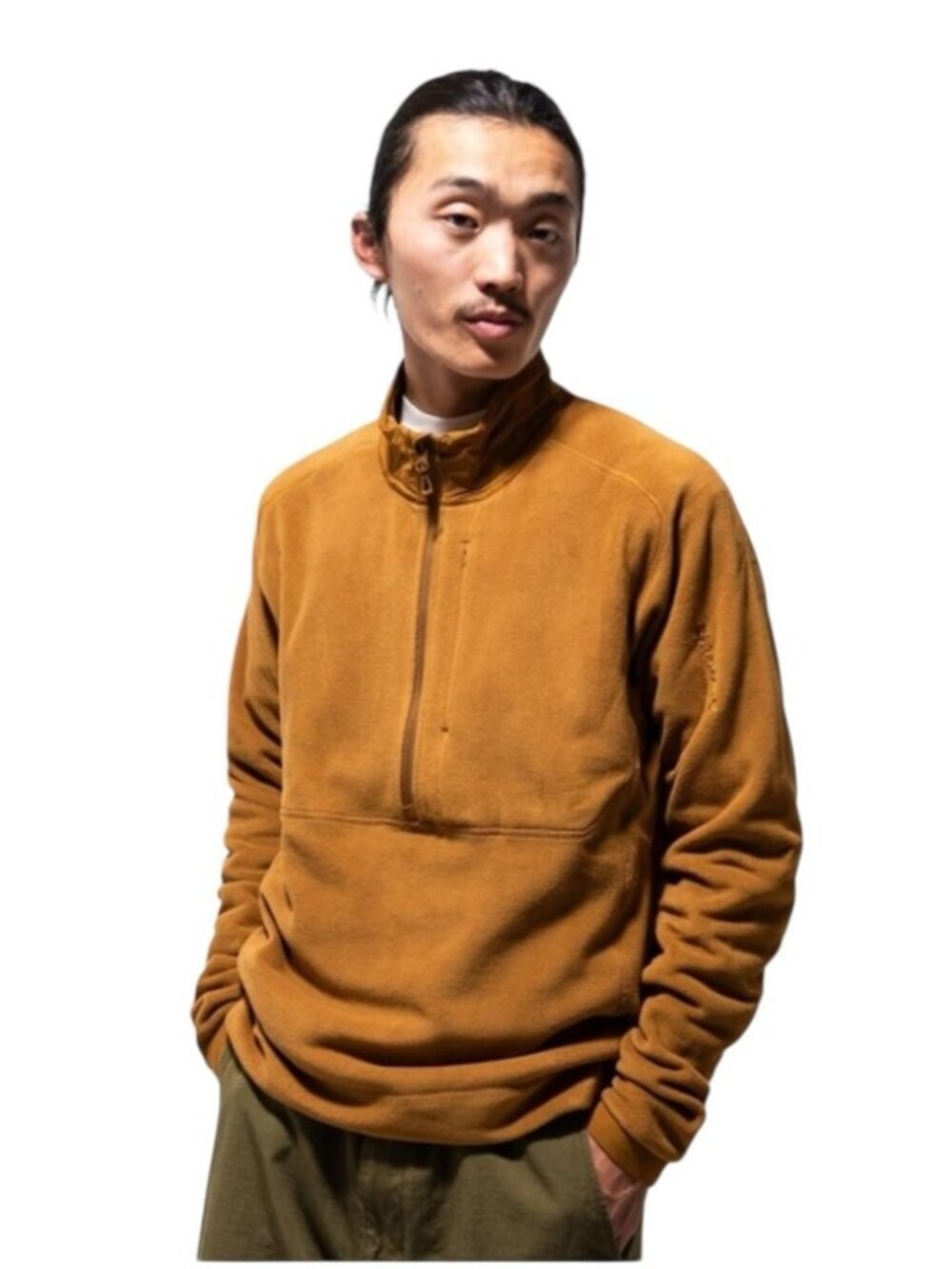 Salomon Microfleece Half Zip Pullover Tan Men’s Large Essential Polartec‎